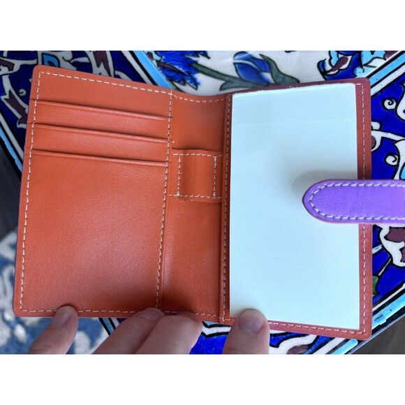Baekgaard Leather Mini Notebook Pink Orange - Picture 3 of 5